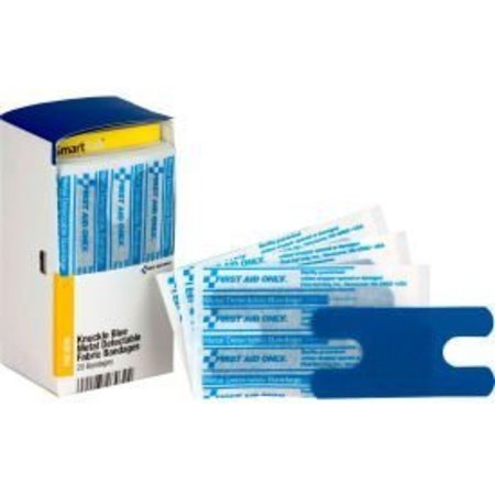 ACME UNITED First Aid Only FAE-3030 SmartCompliance Refill Knuckle Metal Detectable Bandages, Blue, 20/Box FAE-3030